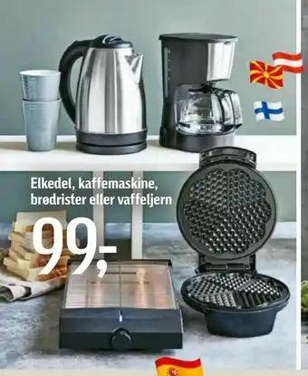 Føtex Elkedel, kaffemaskine, brødrister eller vaffeljern tilbud