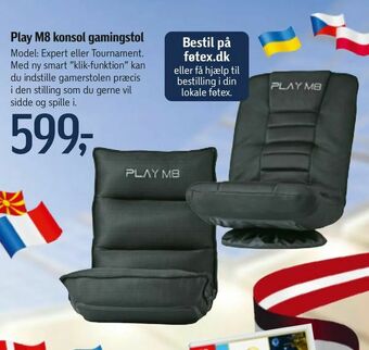 Føtex Play M8 konsol gamingstol tilbud