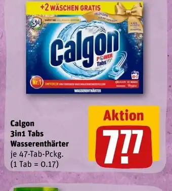 REWE DE Calgon 3in1 Tabs Wasserenthärter tilbud