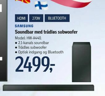 Føtex Soundbar med trådløs subwoofer tilbud
