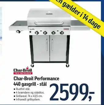 Føtex Char-Broil Performance 440 gasgrill - stål tilbud