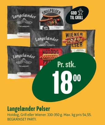 Min Købmand Langelænder Pølser tilbud