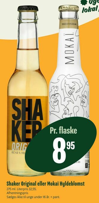 Min Købmand Shaker Original eller Mokaï Hyldeblomst tilbud