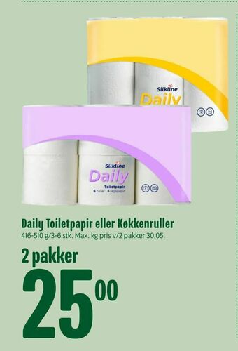 Min Købmand Daily Toiletpapir eller Køkkenruller tilbud