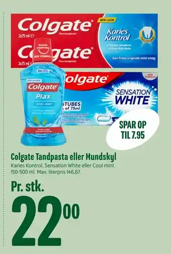 Min Købmand Colgate Tandpasta eller Mundskyl tilbud