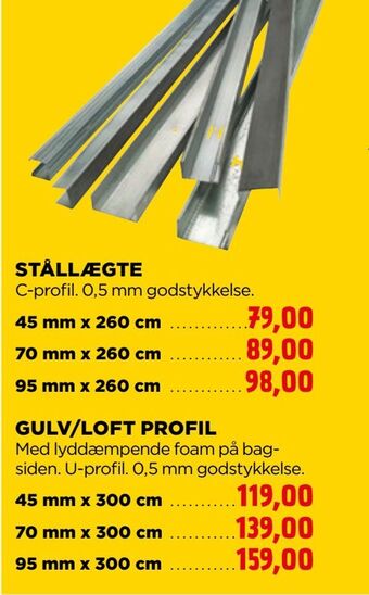 jem & fix Gulv/loft profil tilbud