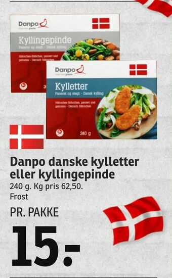 Danpo danske kylletter eller kyllingepinde