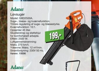 Harald Nyborg Adano Løvsuger tilbud