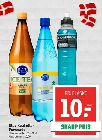 SPAR Blue Keld eller Powerade tilbud