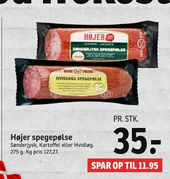 SPAR Højer spegepølse tilbud
