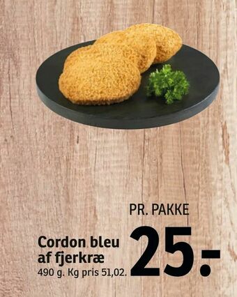 SPAR Cordon bleu af fjerkræ tilbud