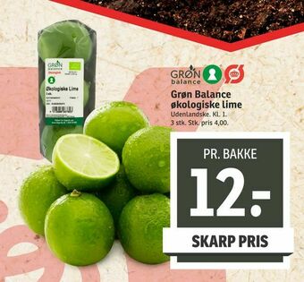 SPAR Grøn Balance økologiske lime tilbud