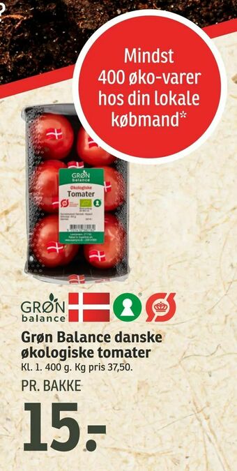 SPAR Grøn Balance danske økologiske tomater tilbud