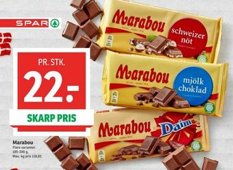 SPAR Marabou tilbud