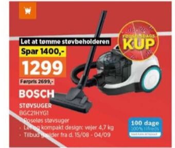 Power Bosch støvsuger tilbud