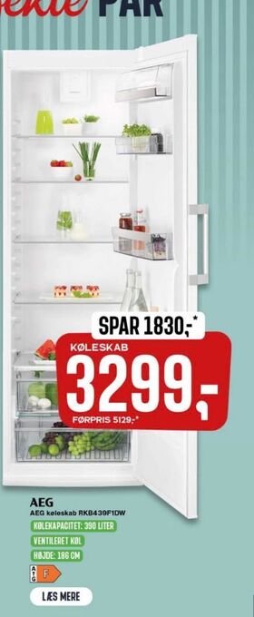 Skousen Aeg køleskab tilbud