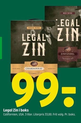 Coop 365 Legal zin i boks tilbud