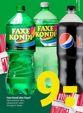 Coop 365 Faxe kondi eller pepsi tilbud