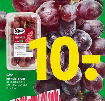 Coop 365 Røde kernefri druer tilbud