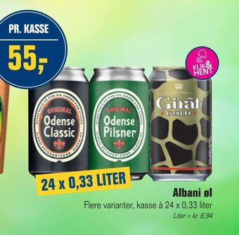 Otto Duborg Albani øl tilbud