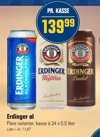 Otto Duborg Erdinger øl tilbud