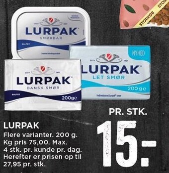 MENY Lurpak tilbud