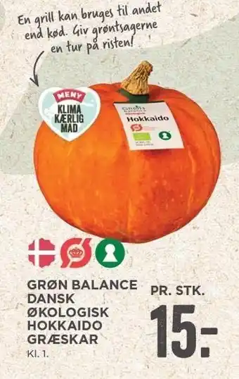 MENY Grøn balance dansk økologiske hokkaido græskar tilbud