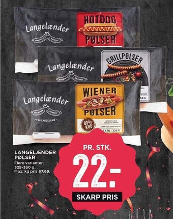 MENY Langelænder pølser tilbud