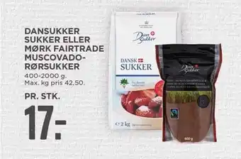 Dansukker sukker el. mørk fairtrade muscovadorørsukker