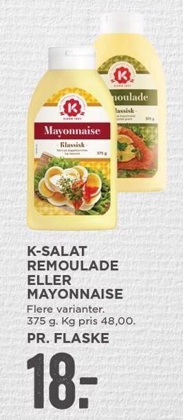 MENY K-salat remoulade el. mayonnaise tilbud