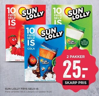 MENY Sun lolly frys selv-is tilbud
