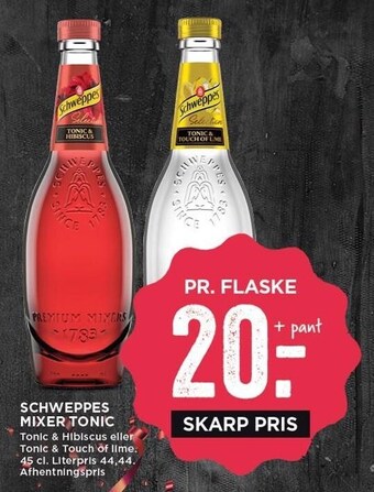 MENY Schweppes mixer tonic tilbud