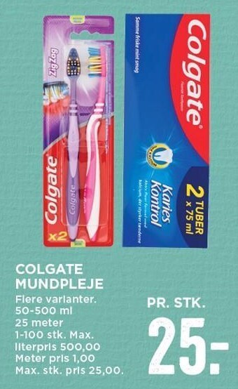 MENY Colgate mundpleje tilbud