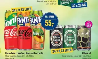 Otto Duborg Coca-cola, fuzetea, sprite, fanta el. albani øl tilbud