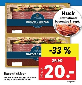 Lidl Bacon i skiver tilbud