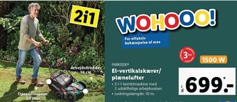 El-vertikalskærer/plænelufter