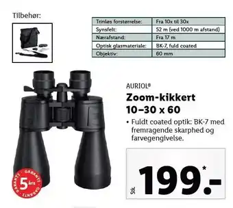 Lidl Zoom-kikkert 10-30 x 60 tilbud