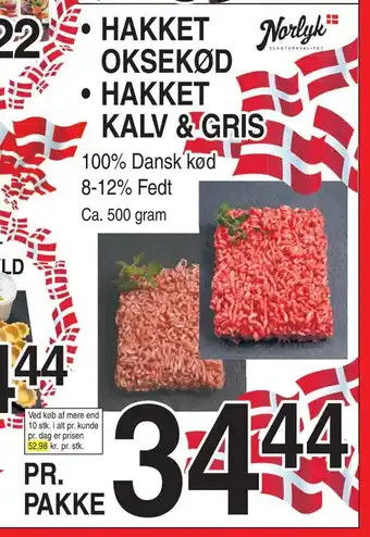 ABC Lavpris Hakket oksekød • hakket kalv & gris tilbud