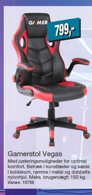 Harald Nyborg Gamerstol Vegas tilbud
