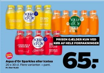 Netto Aqua d'Or Sparkles eller Icetea tilbud