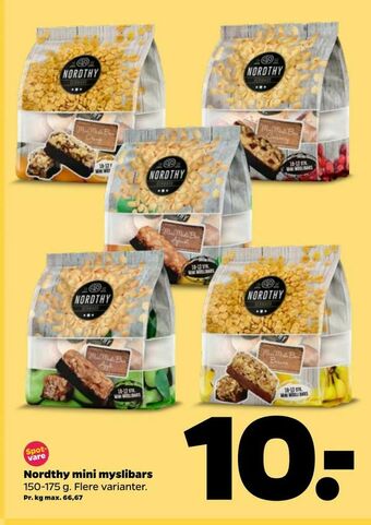 Netto Nordthy mini myslibars tilbud