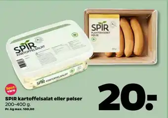 Netto SPIR kartoffelsalat eller pølser tilbud