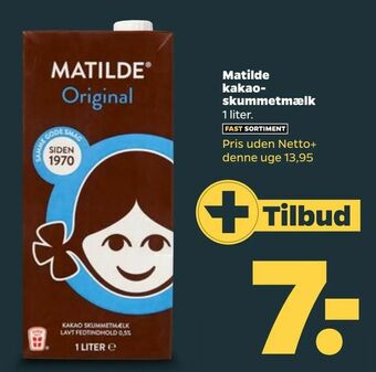 Netto Matilde kakao skummetmælk tilbud