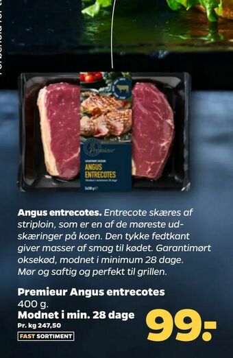 Netto Premieur Angus entrecotes tilbud