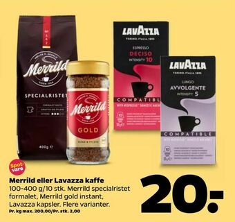 Netto Merrild eller Lavazza kaffe tilbud