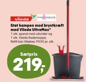 Kvickly Støt kampen mod brystkræft med vileda ultramax tilbud