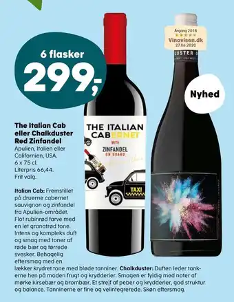 Kvickly The italian cab eller chalkduster red zinfandel tilbud