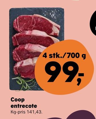 Kvickly Coop entrecote tilbud