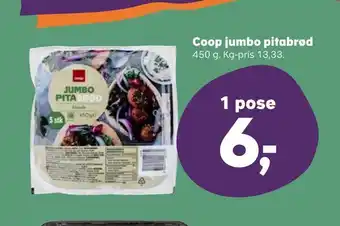 Kvickly Coop jumbo pitabrød tilbud