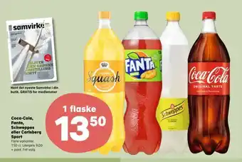 Kvickly Coca-cola, fanta, schweppes eller carlsberg sport tilbud